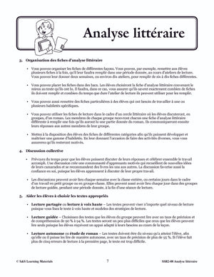 Appréhension de l'information pertinente 4e à 6e année : activités d'analyse littéraire