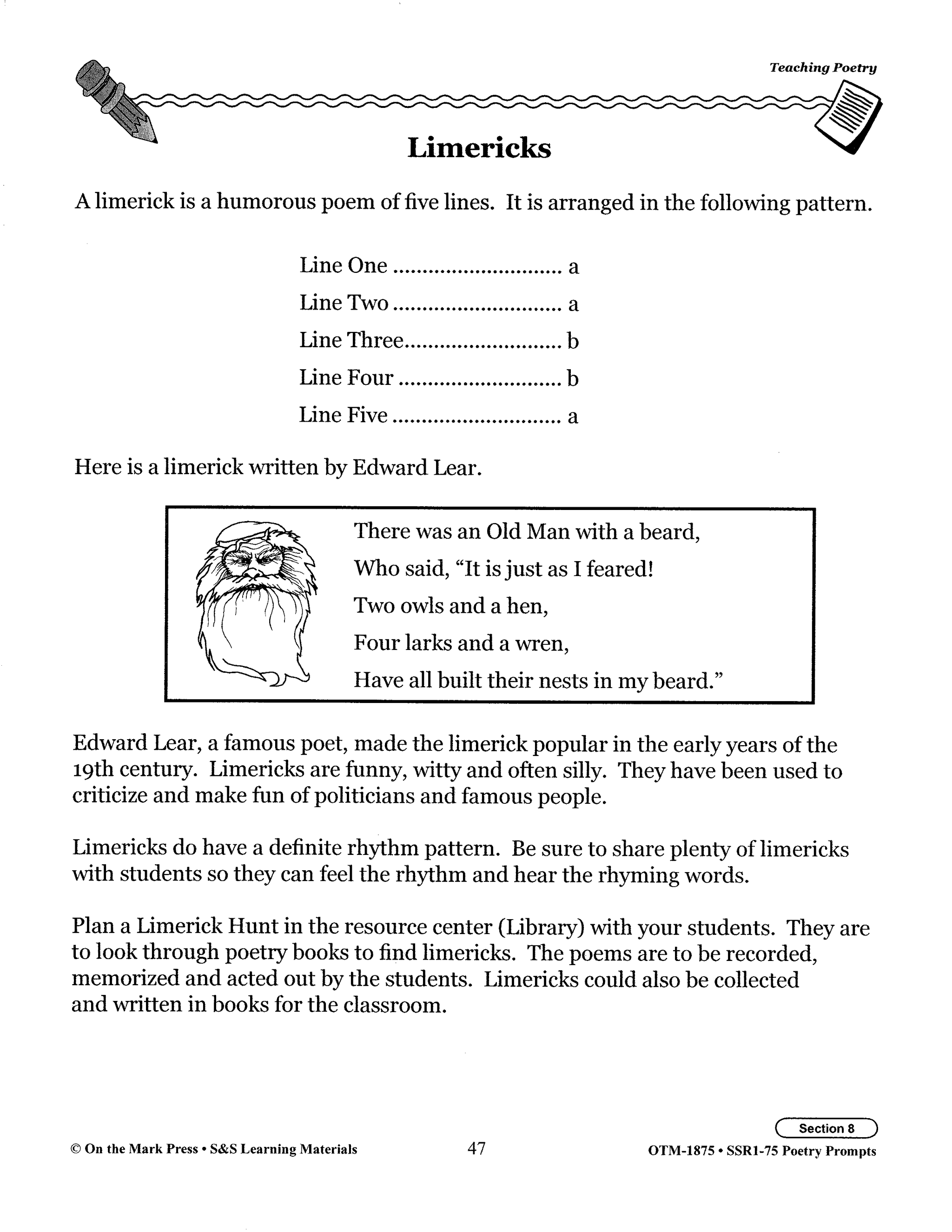 Poetry Prompts Grades 4-6