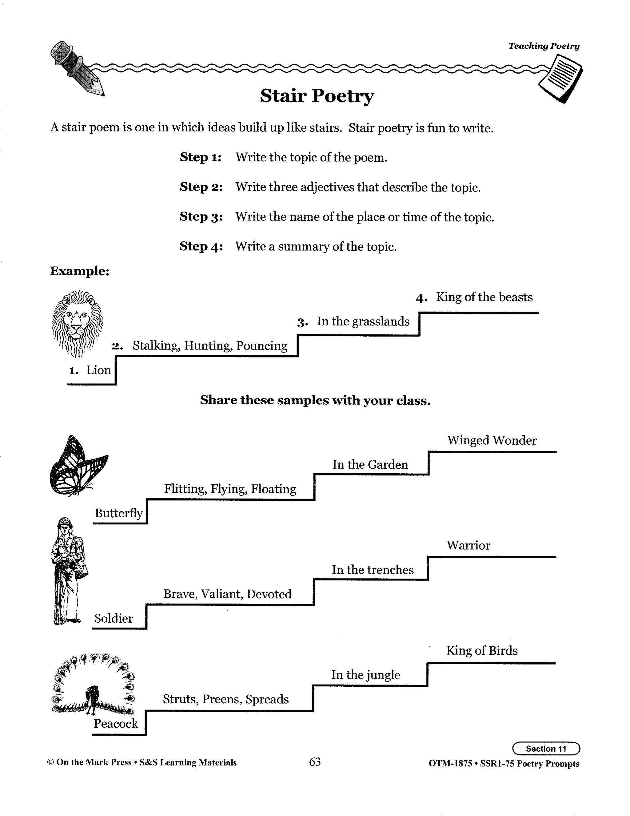 Poetry Prompts Grades 4-6