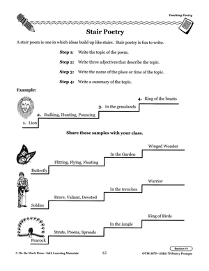 Poetry Prompts Grades 4-6