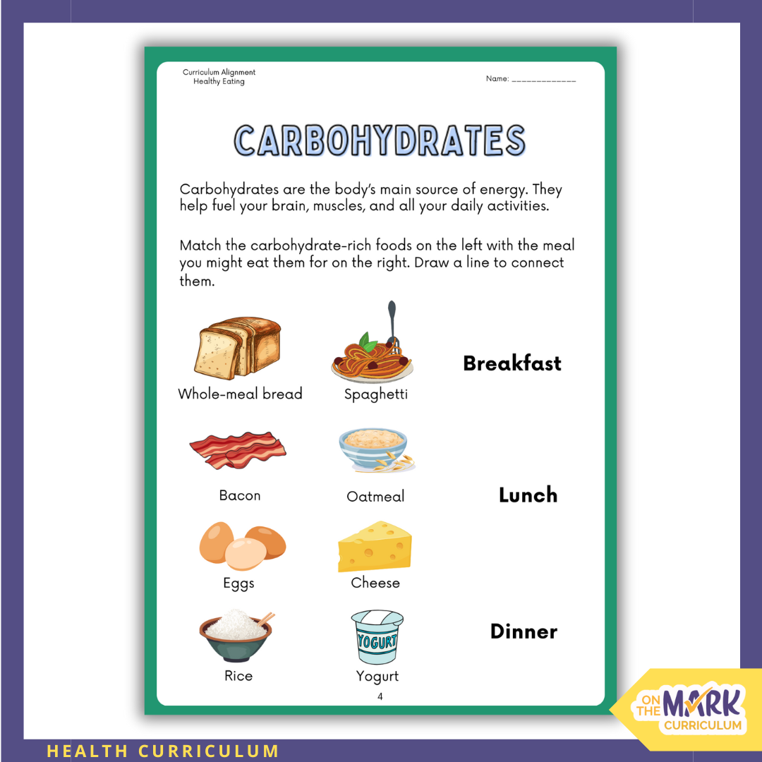 Healthy Eating British Columbia Grade 4 Curriculum - Workbook & Slides!