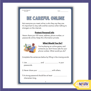 Personal Safety and Injury Prevention Alberta Grade 4 Curriculum - Workbook & Slides!