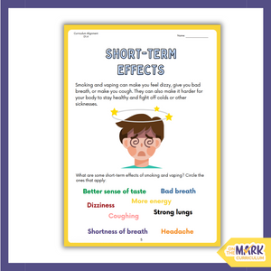 Substance Use, Addiction and Related Behaviours British Columbia Grade 4 Curriculum - Workbook & Slides!