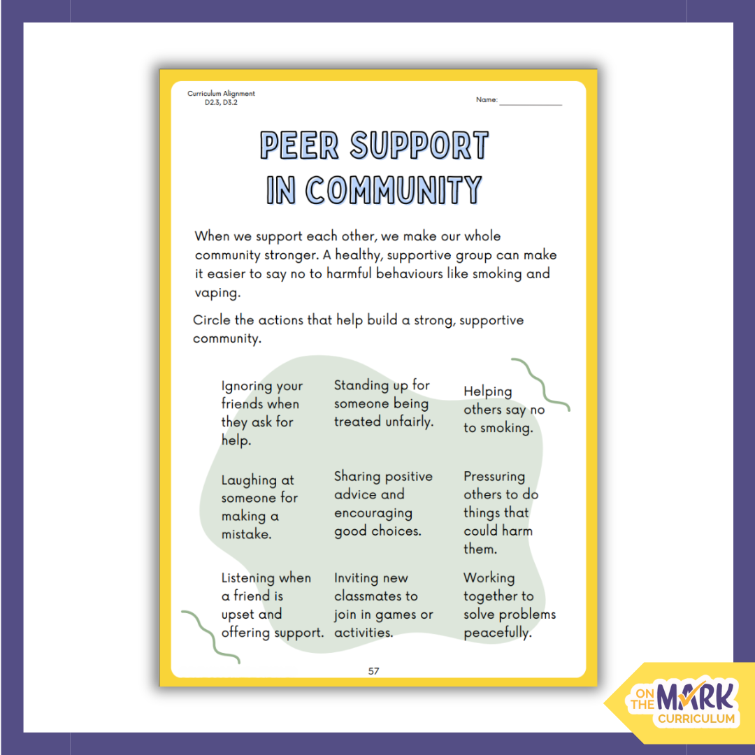 Substance Use, Addiction and Related Behaviours British Columbia Grade 4 Curriculum - Workbook & Slides!