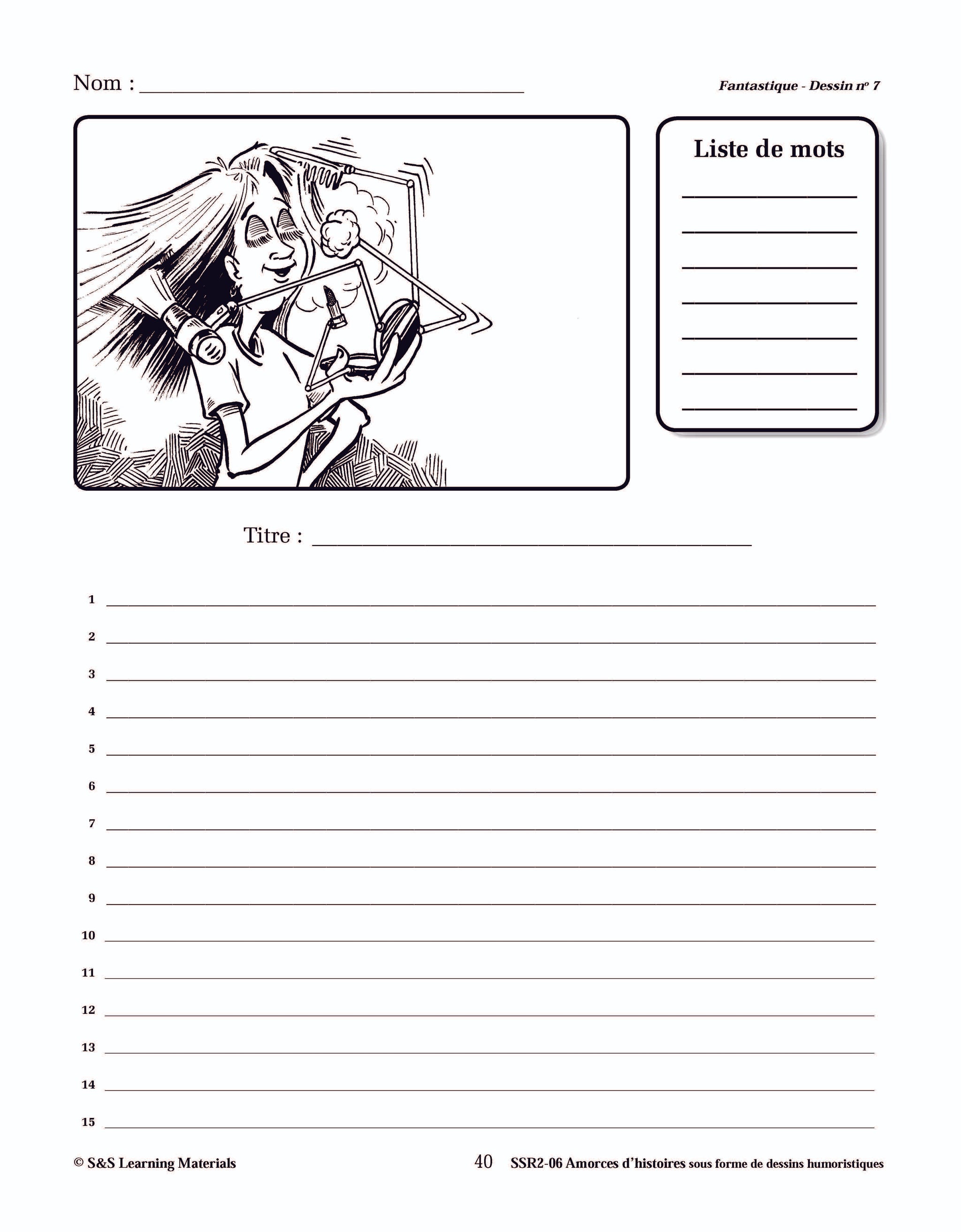 Amorces d'histoires fantastiques sous forme de dessins humoristiques 4e à 6e année
