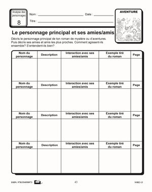La littéracie par le mystère et l'aventure: Activités d'analyse des personnages 4e à 6e année