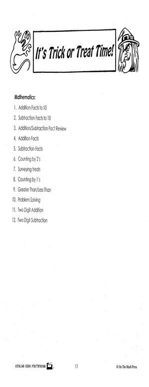 It's Trick or Treat Time Grade 2 - Halloween Fun for Grade 2 Students