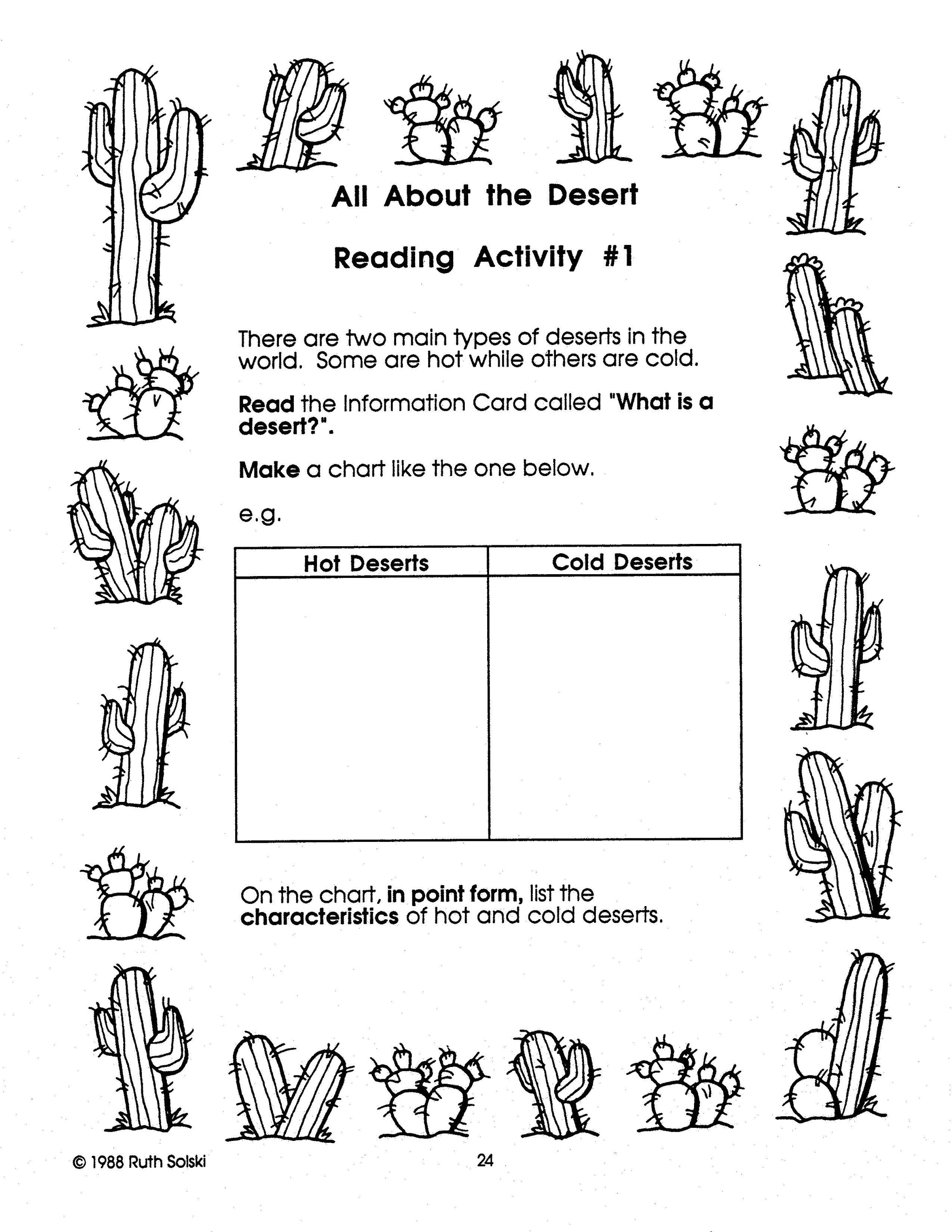 All About Deserts Grades 4-6