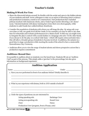 Remembrance Day Plays Grades 5-12