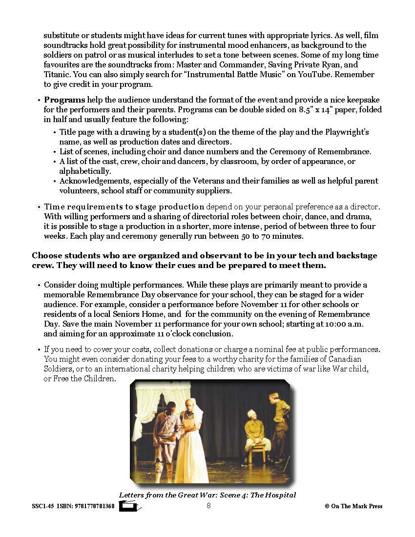 Remembrance Day Plays Grades 5-12