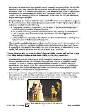 Remembrance Day Plays Grades 5-12