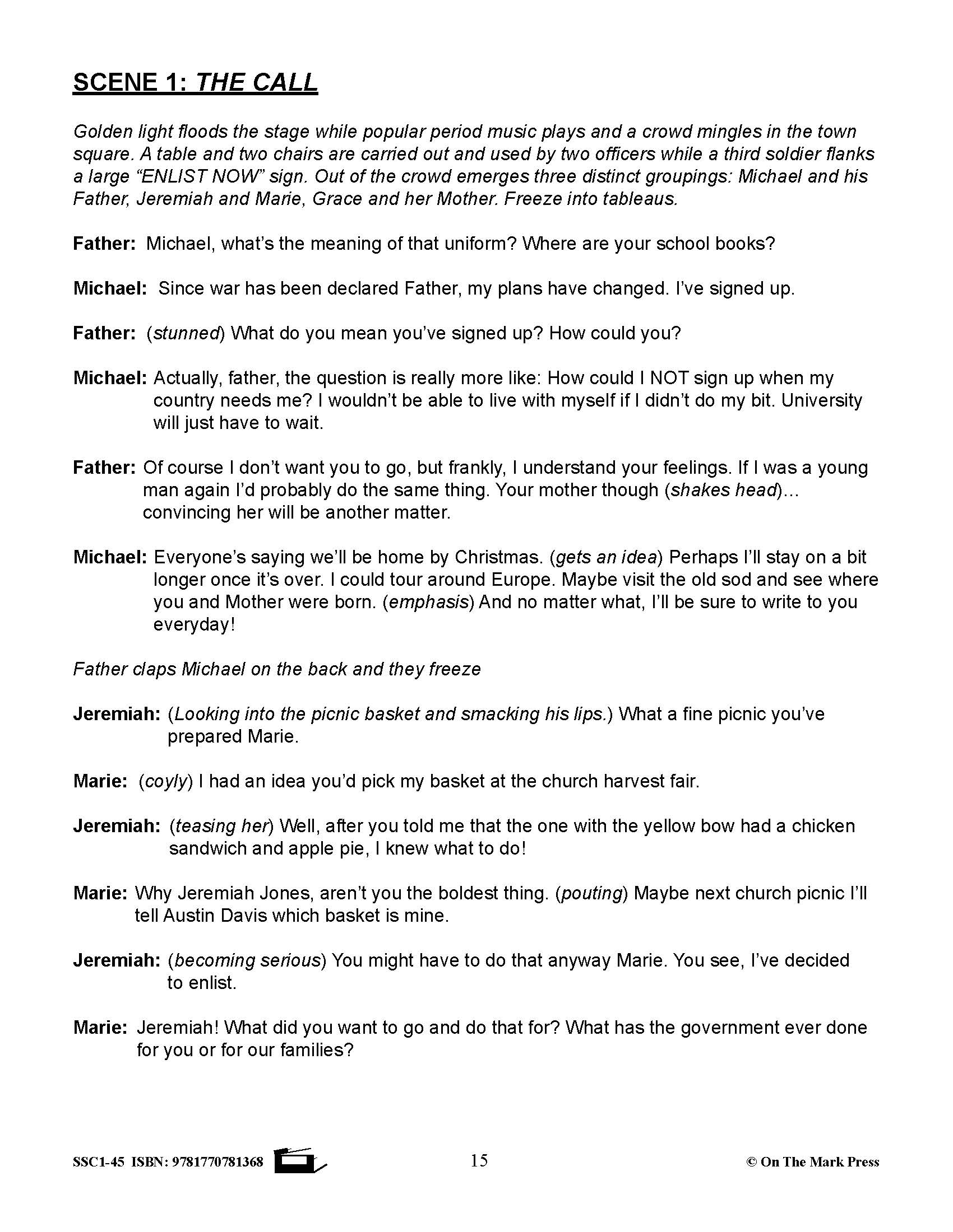 Remembrance Day Plays Grades 5-12