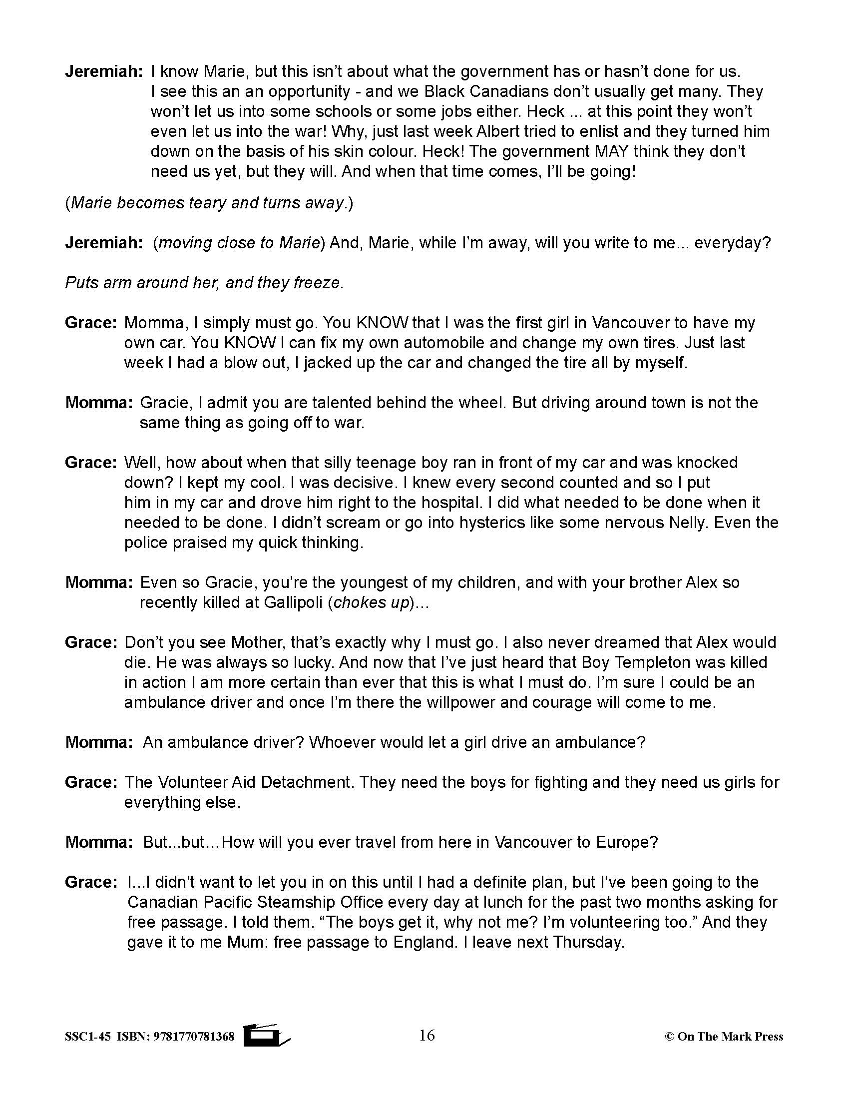 Remembrance Day Plays Grades 5-12