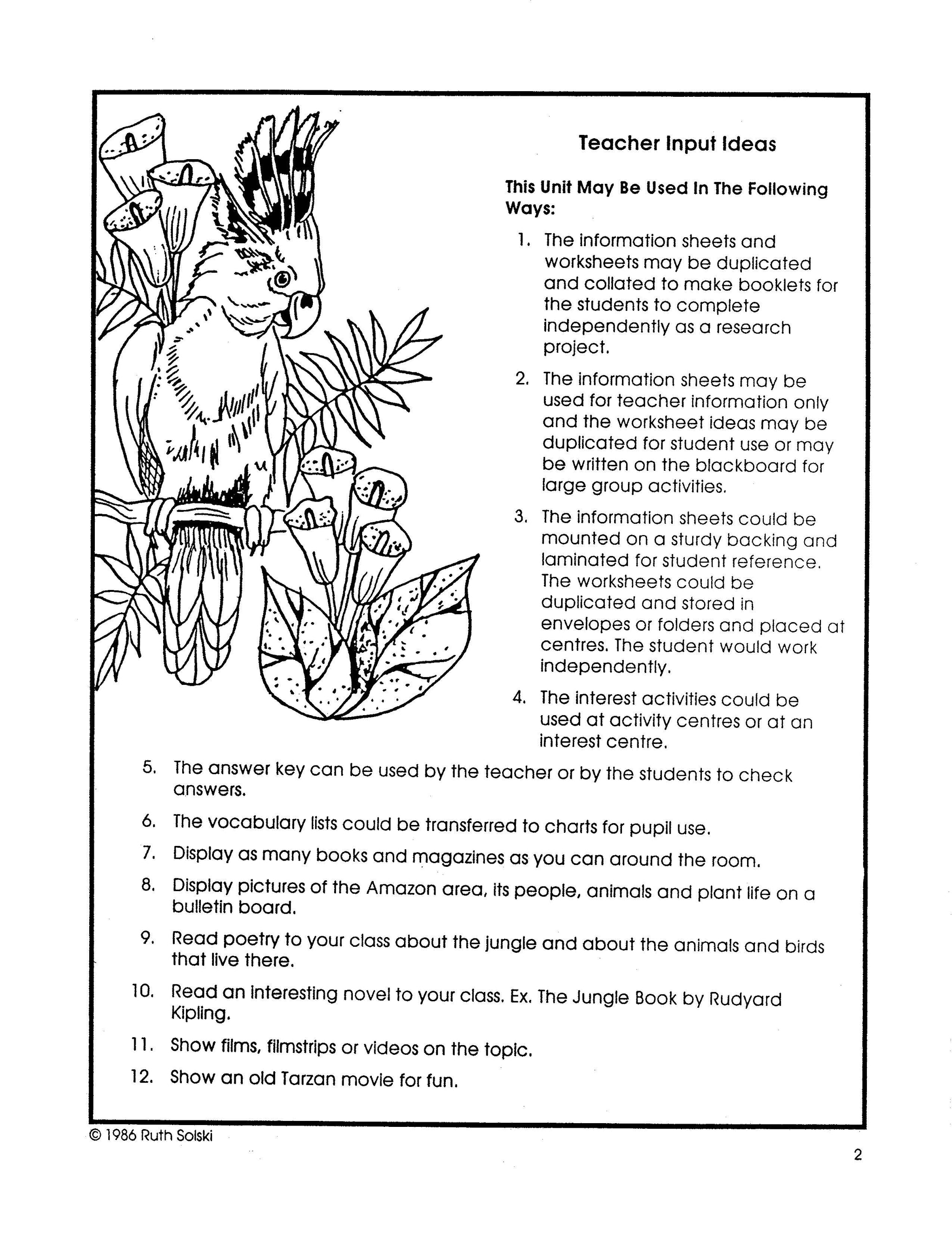 All About Tropical Rainforests Grades 4-6 Plants, Animals, Life in the Amazon