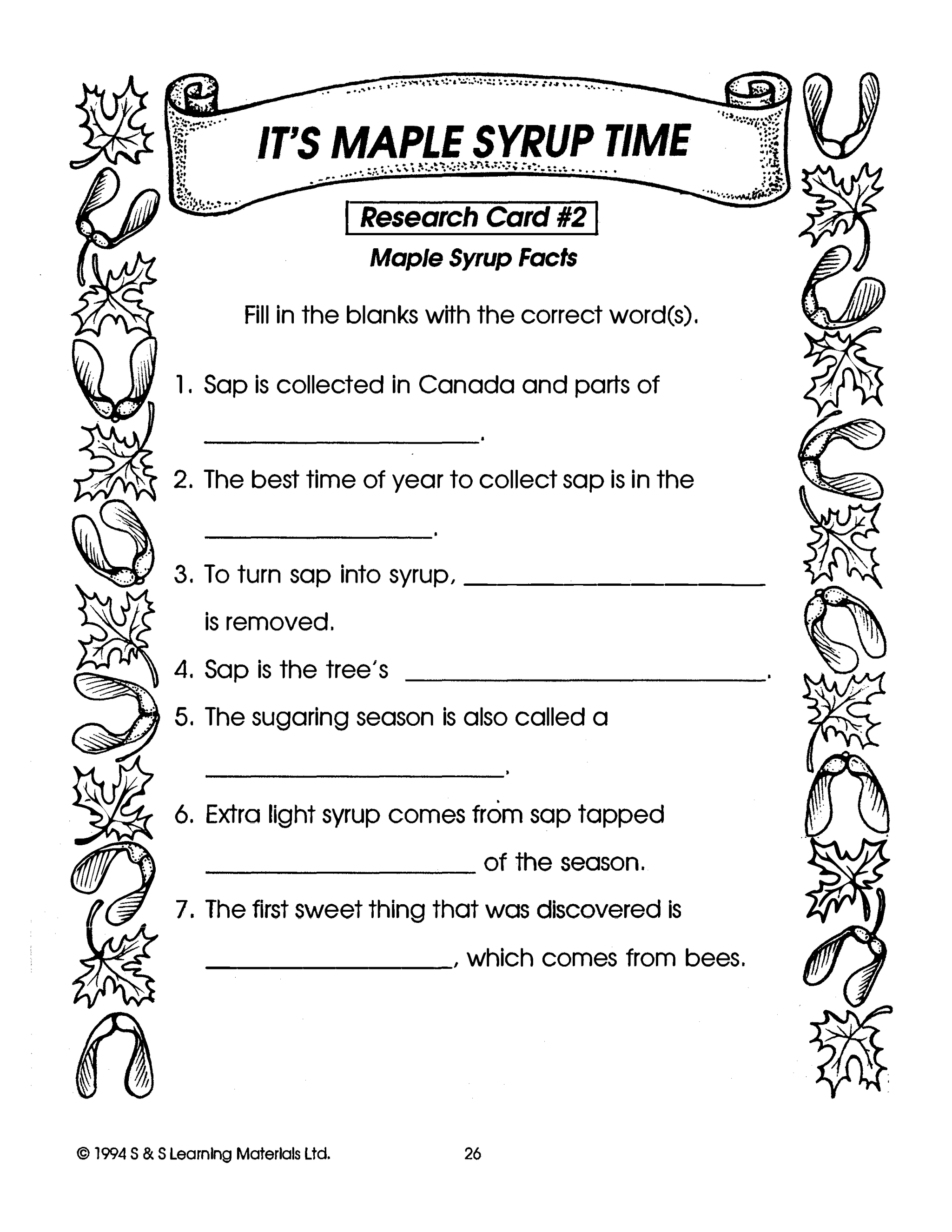 It's Maple Syrup Time Grades 2-4, Maple Syrup History, Maple Syrup Collection, Maple Syrup Products