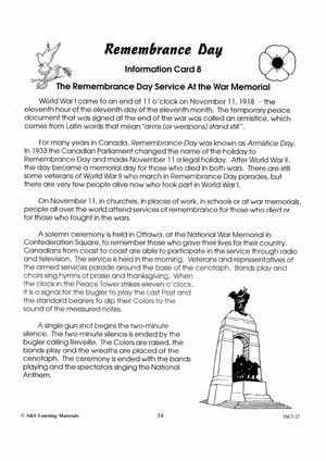The National War Memorial and Remembrance Day Service Gr. 4-6
