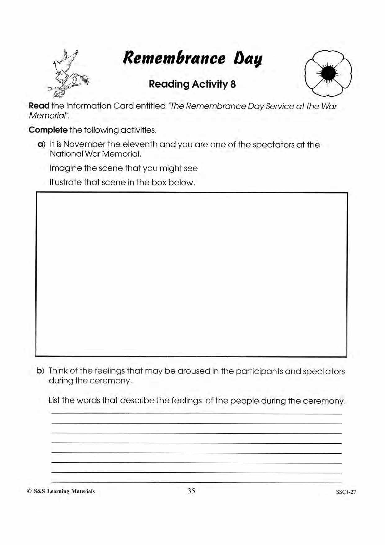 The National War Memorial and Remembrance Day Service Gr. 4-6