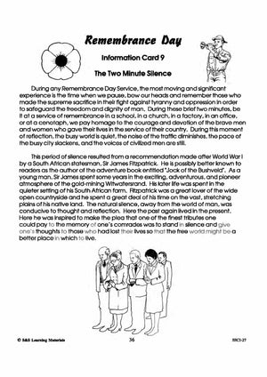 Two Minute Silence Activity Gr. 4-6