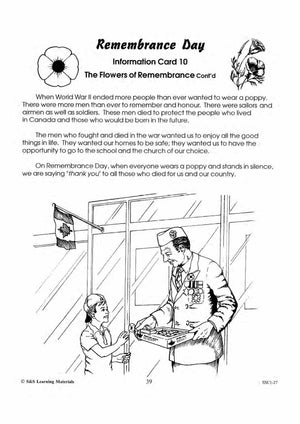 The Flowers of Remembrance Activity Gr. 4-6