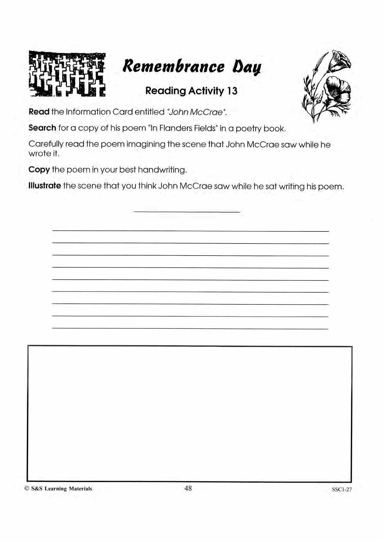 John McCrae: "In Flanders Fields" Gr. 4-6