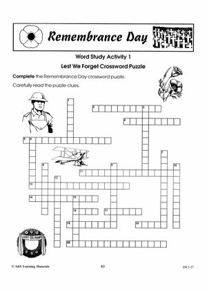 Lest We Forget Word Study Activities For Grades 4-6