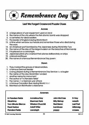 Lest We Forget Word Study Activities For Grades 4-6