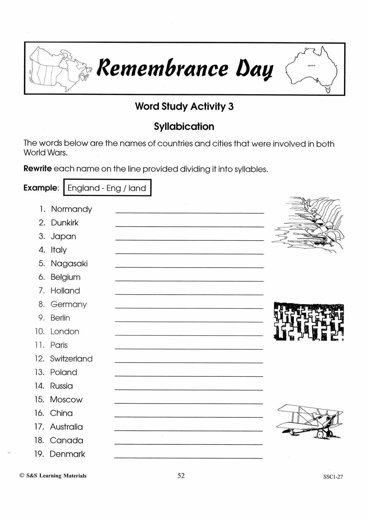 Lest We Forget Word Study Activities For Grades 4-6
