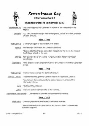 World War I: Important Dates, Fighting Condition & Consequences Reading Activity Grades 4-6