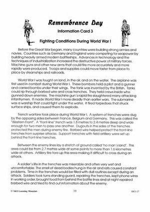 World War I: Important Dates, Fighting Condition & Consequences Reading Activity Grades 4-6