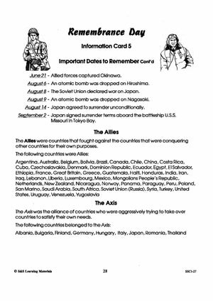 World War II: Information, Important Dates, The Allis & The Axis & Consequences Grades 4-6
