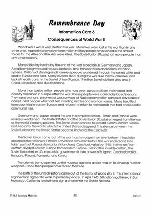 World War II: Information, Important Dates, The Allis & The Axis & Consequences Grades 4-6