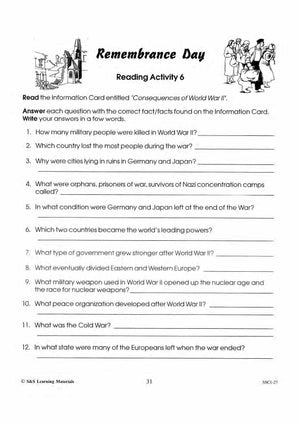 World War II: Information, Important Dates, The Allis & The Axis & Consequences Grades 4-6