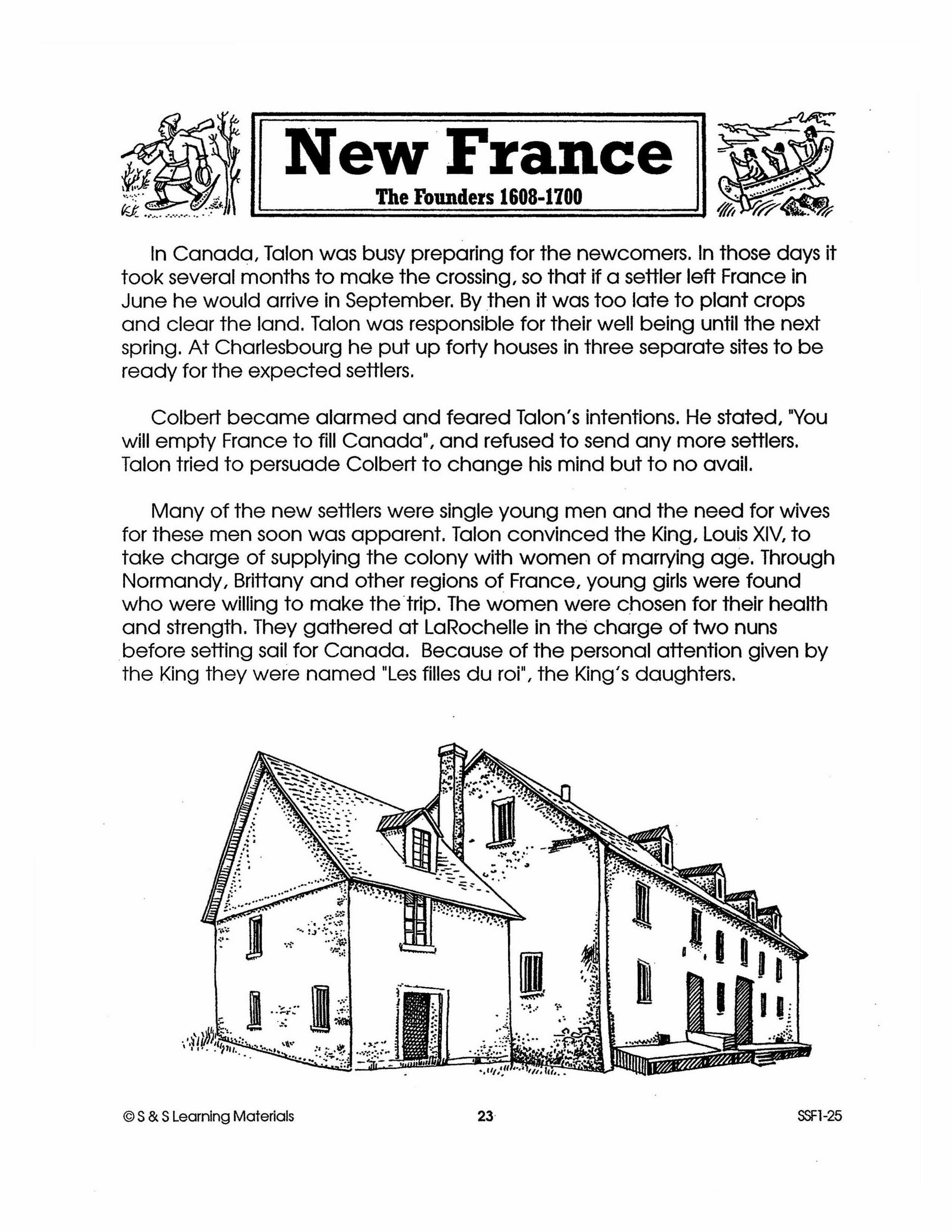 New France: The Founders 1608-1700: 10 Fact Sheets & Activities Gr. 7-8