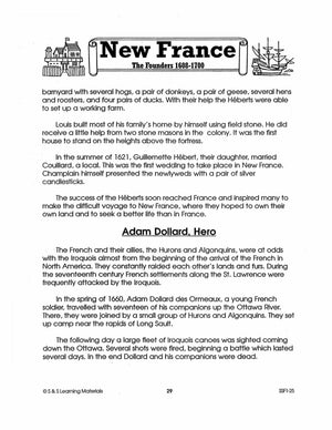 New France: The Founders 1608-1700: 10 Fact Sheets & Activities Gr. 7-8