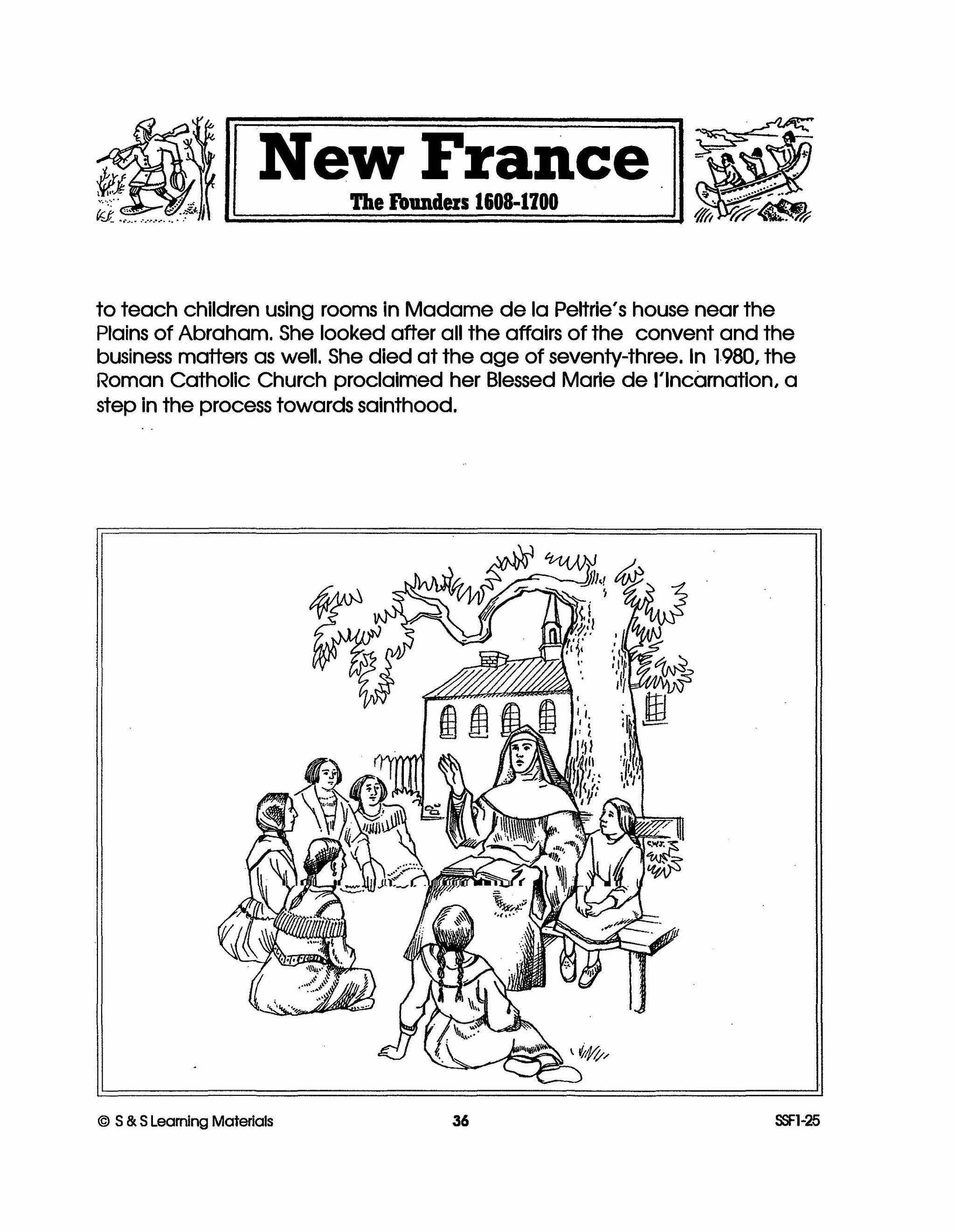 New France: The Founders 1608-1700: 10 Fact Sheets & Activities Gr. 7-8