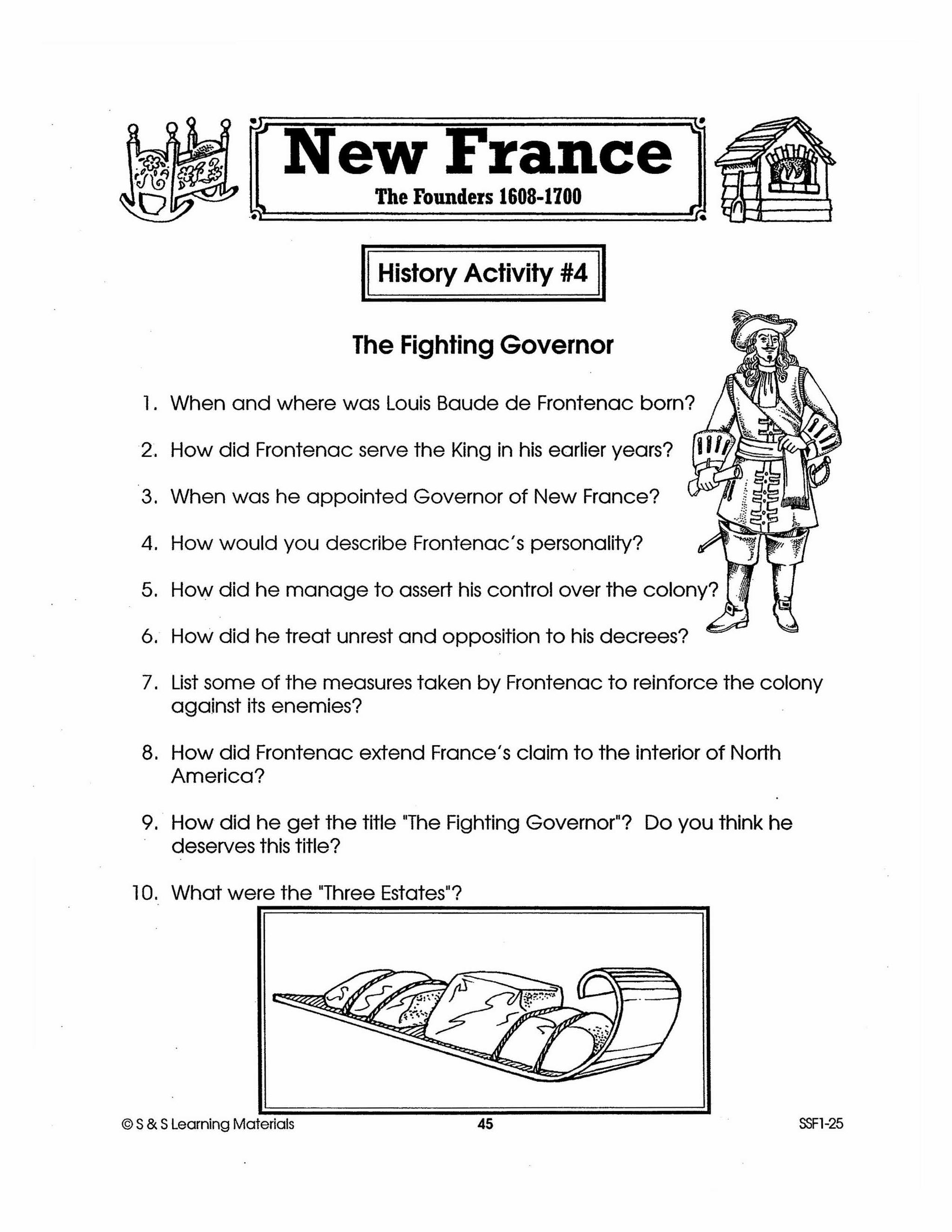 New France: The Founders 1608-1700: 10 Fact Sheets & Activities Gr. 7-8