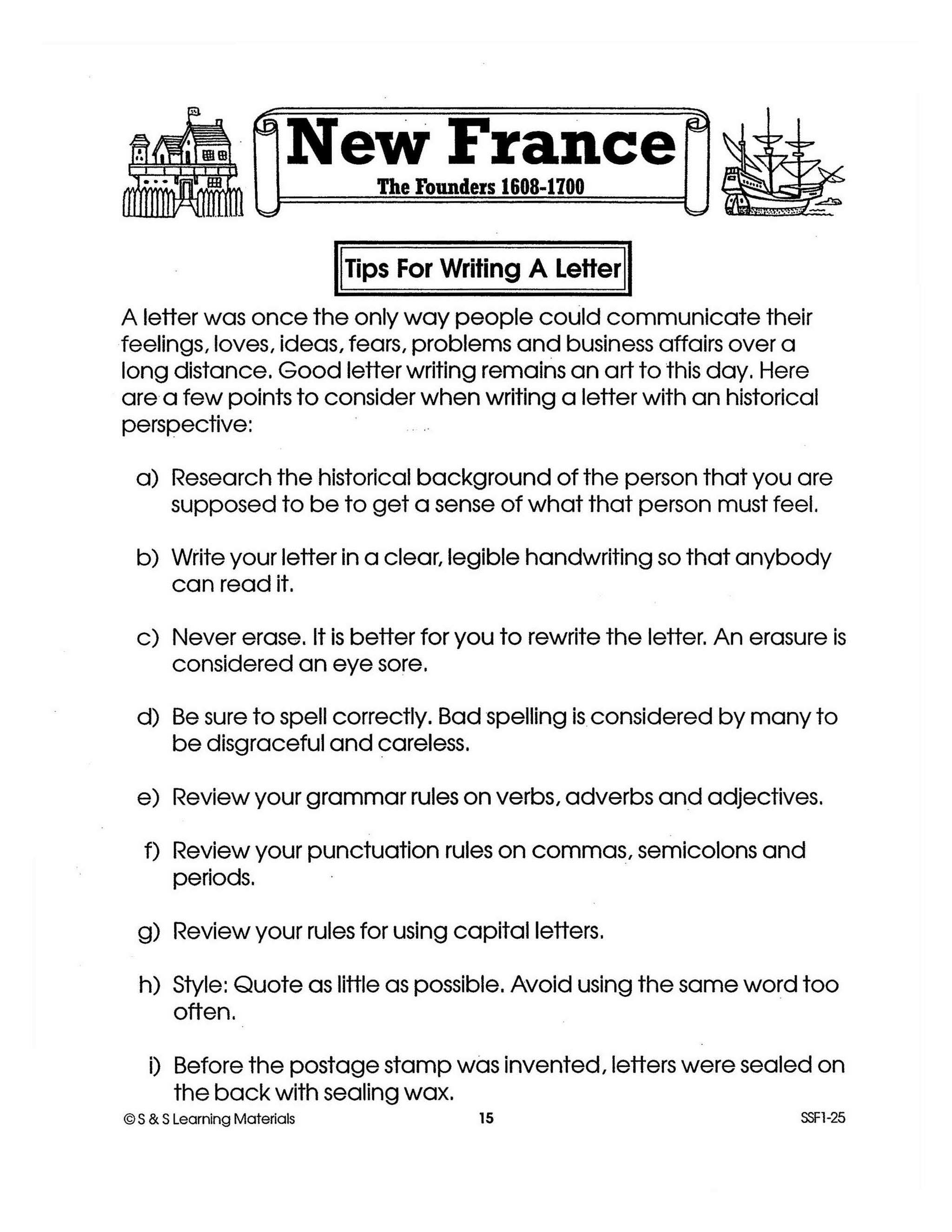 New France: The Founders 1608-1700: 10 Creative Activities Gr. 7-8