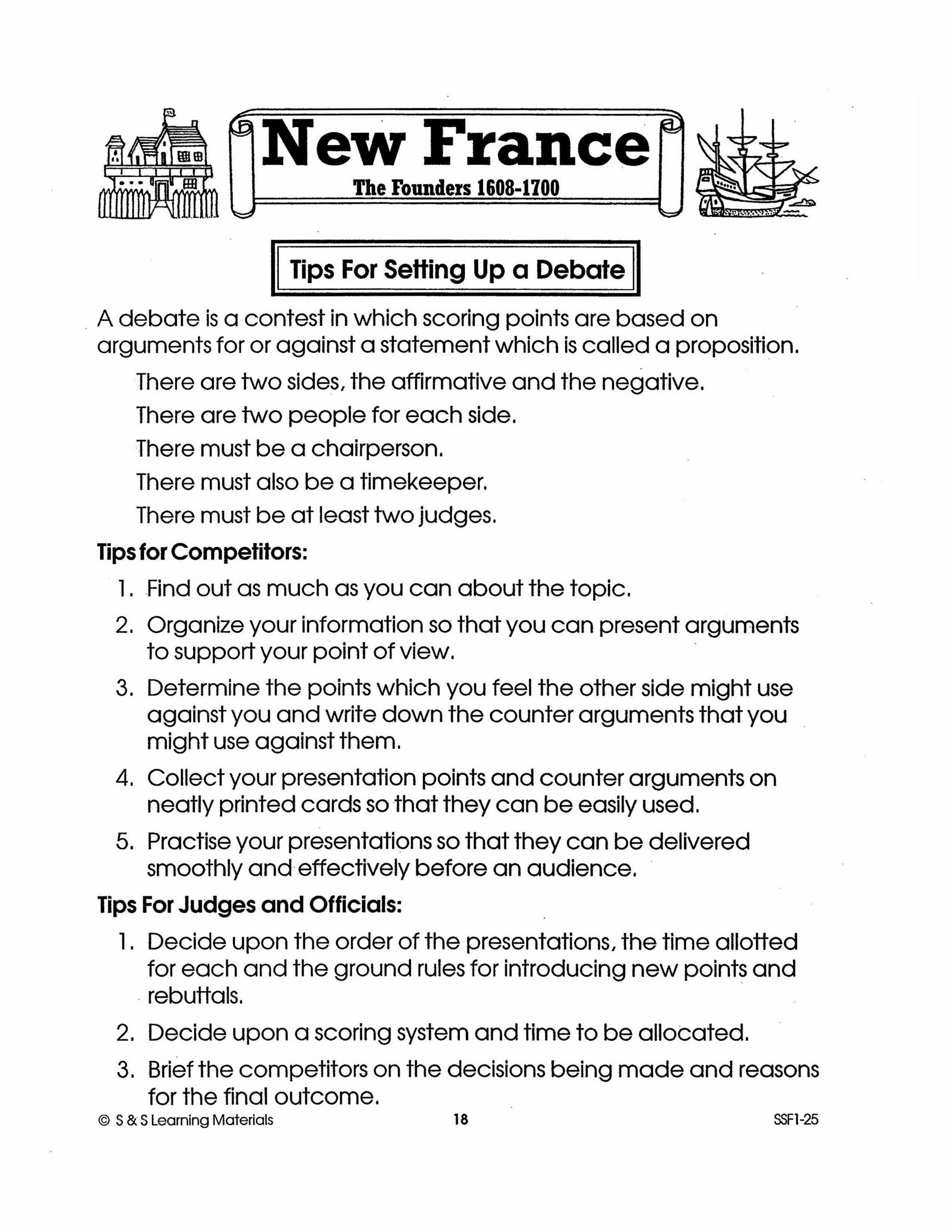 New France: The Founders 1608-1700: 10 Creative Activities Gr. 7-8