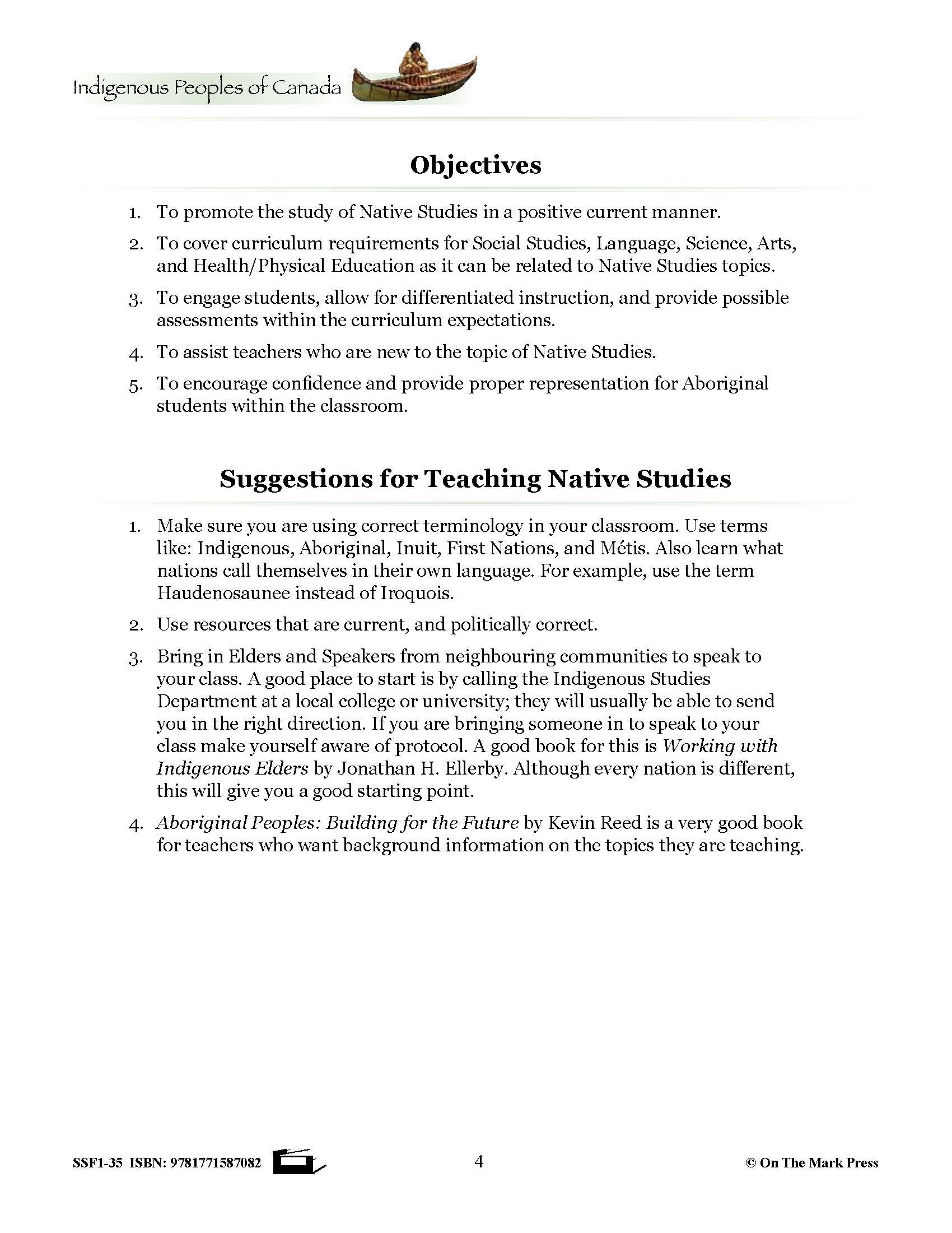 Indigenous Peoples of Canada Grades 1-3