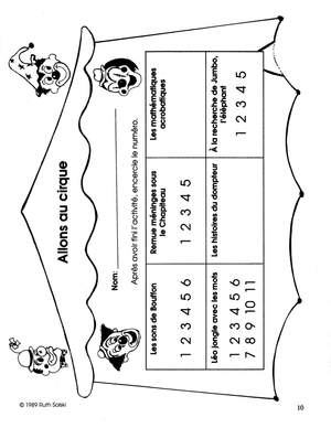 Allons au cirque! 1e à 3e année