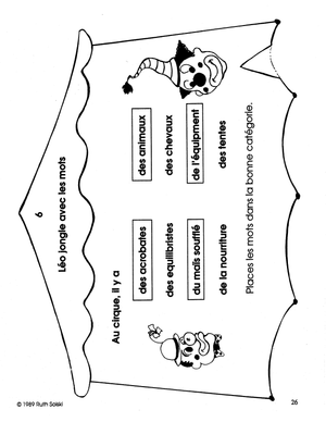 Allons au cirque! 1e à 3e année