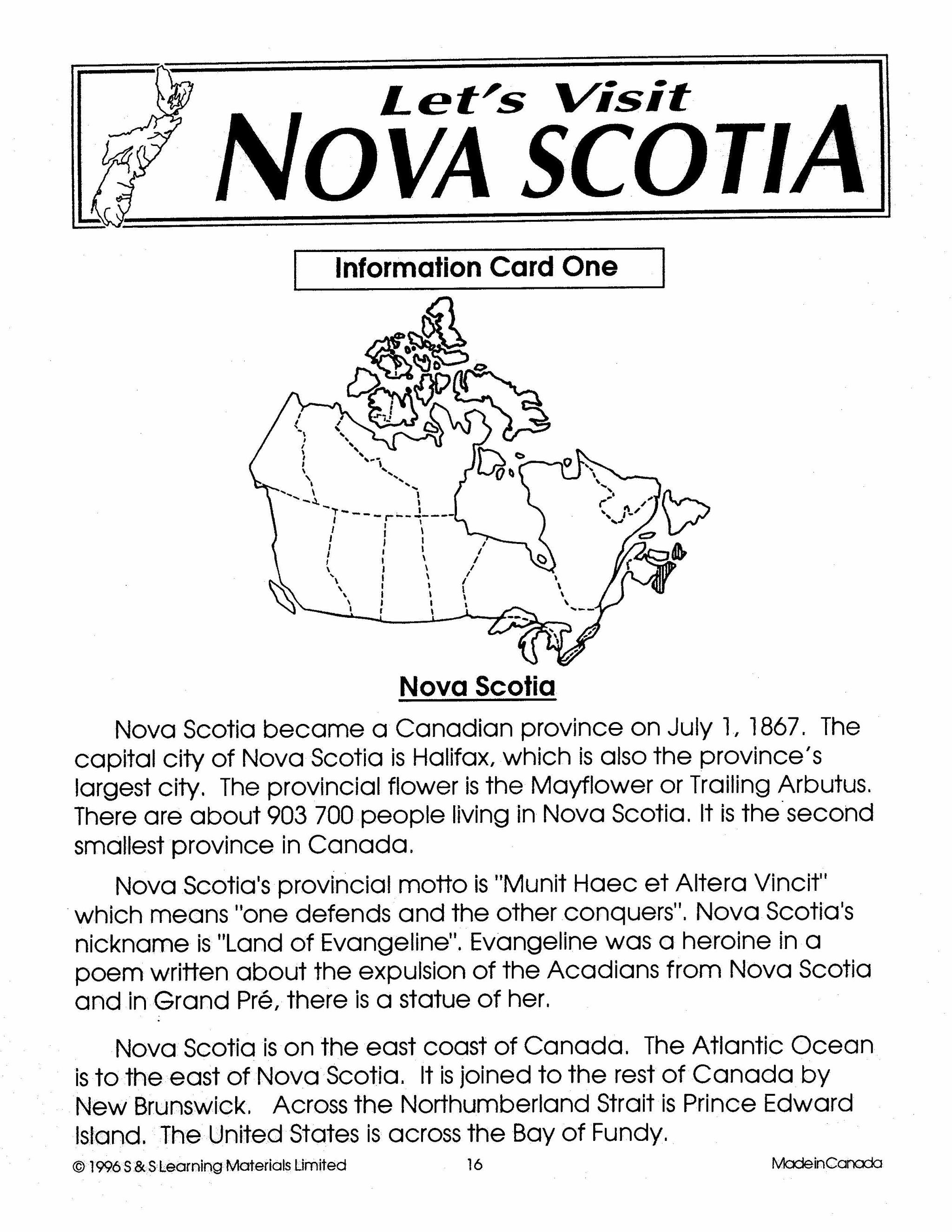 Let's Visit The Maritimes A 3 Book Bundle Grades 2-4