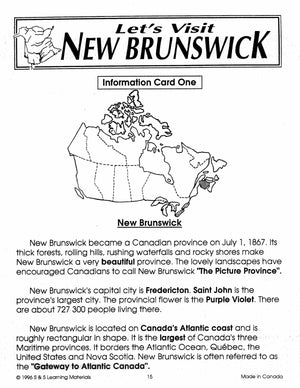 Let's Visit The Maritimes A 3 Book Bundle Grades 2-4