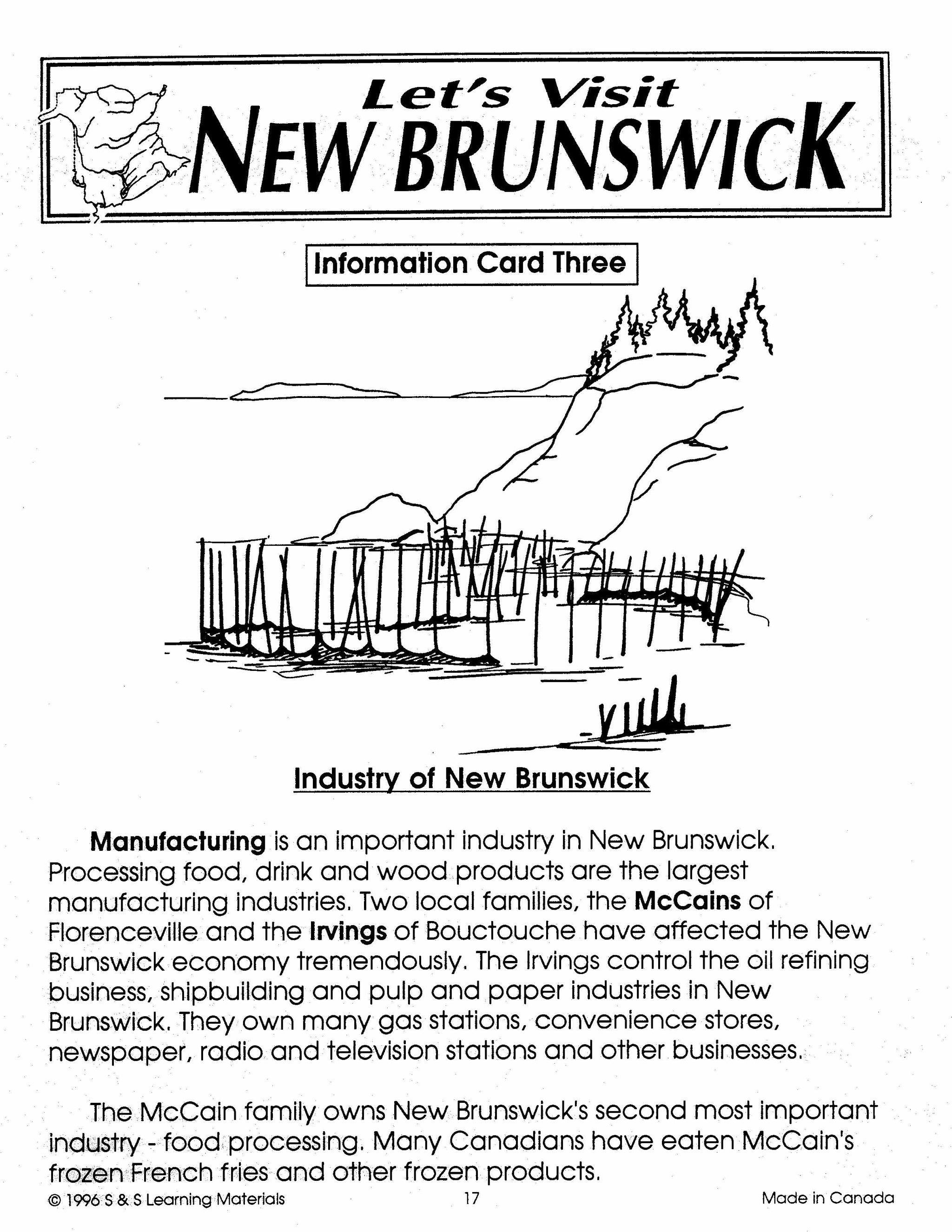 Let's Visit The Maritimes A 3 Book Bundle Grades 2-4