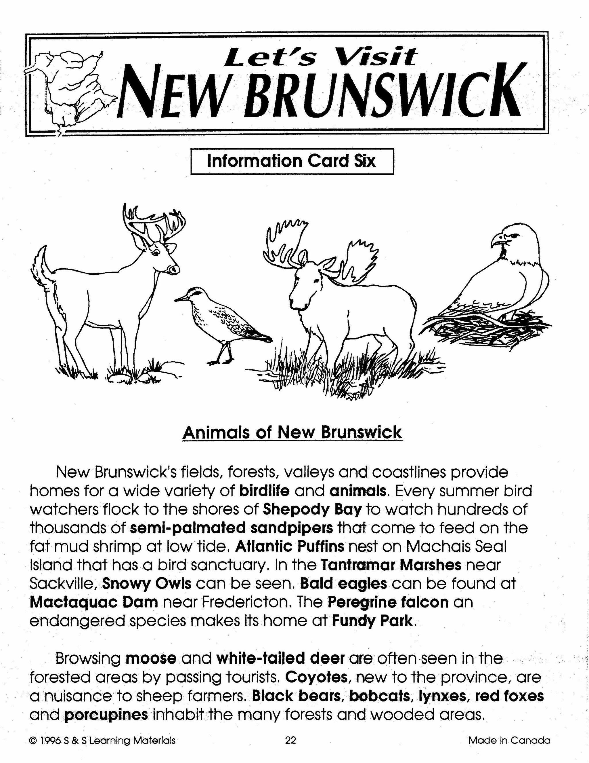 Let's Visit The Maritimes A 3 Book Bundle Grades 2-4