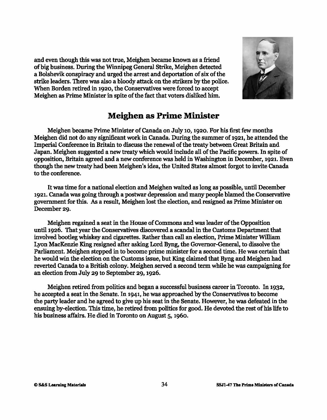 Arthur Meighen Lesson Plan Gr. 4-8