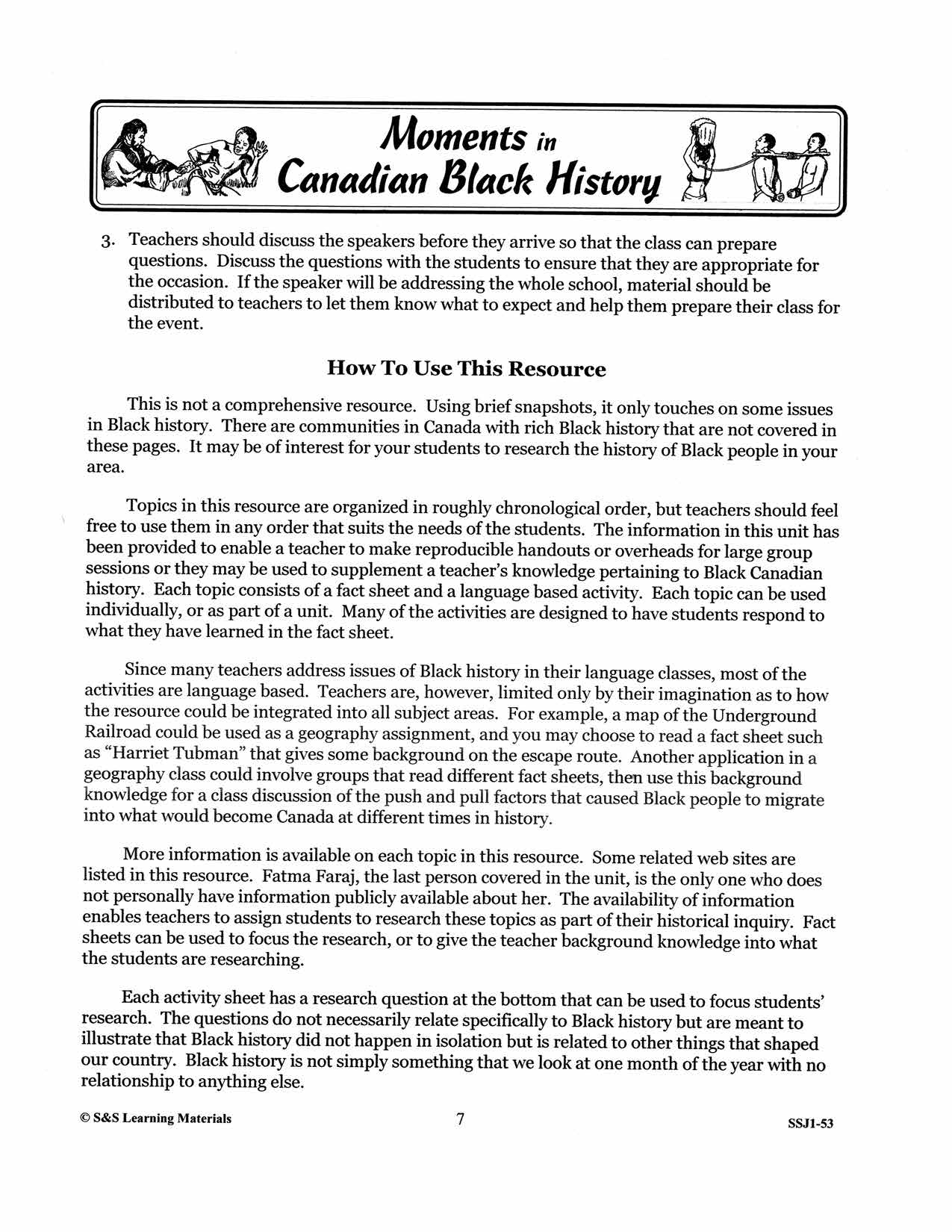 Mathieu Da Costa: Canada's First Black Person Worksheet Grades 4-8