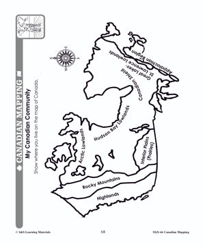 Canadian Communitites Mapping Worksheets Grades 1-2
