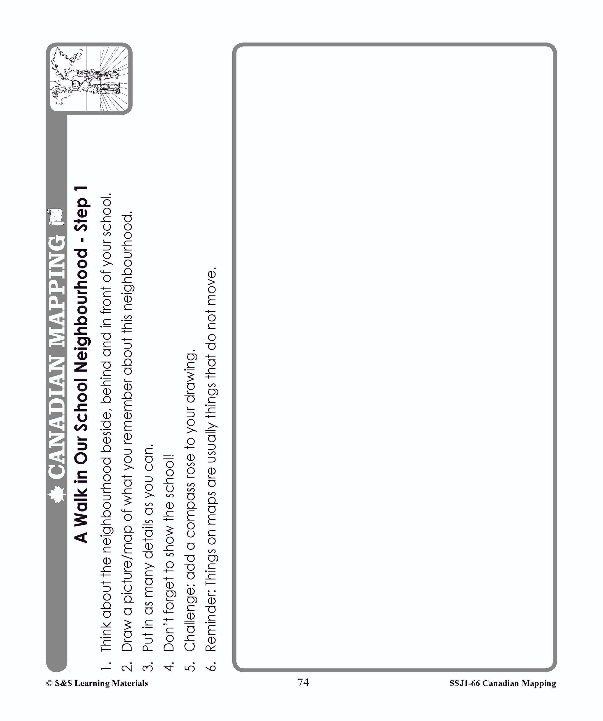 Canadian Communitites Mapping Worksheets Grades 1-2