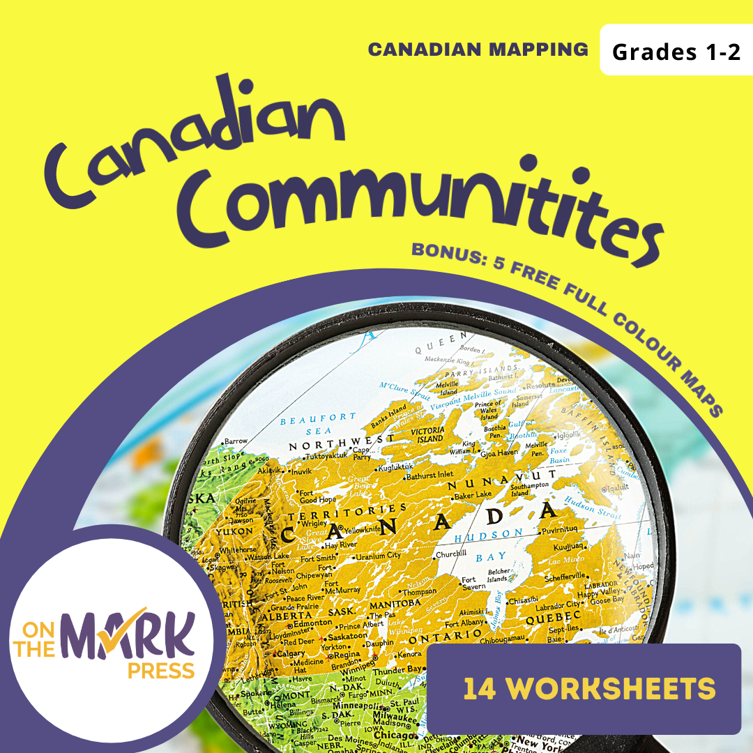 Canadian Communitites Mapping Worksheets Grades 1-2